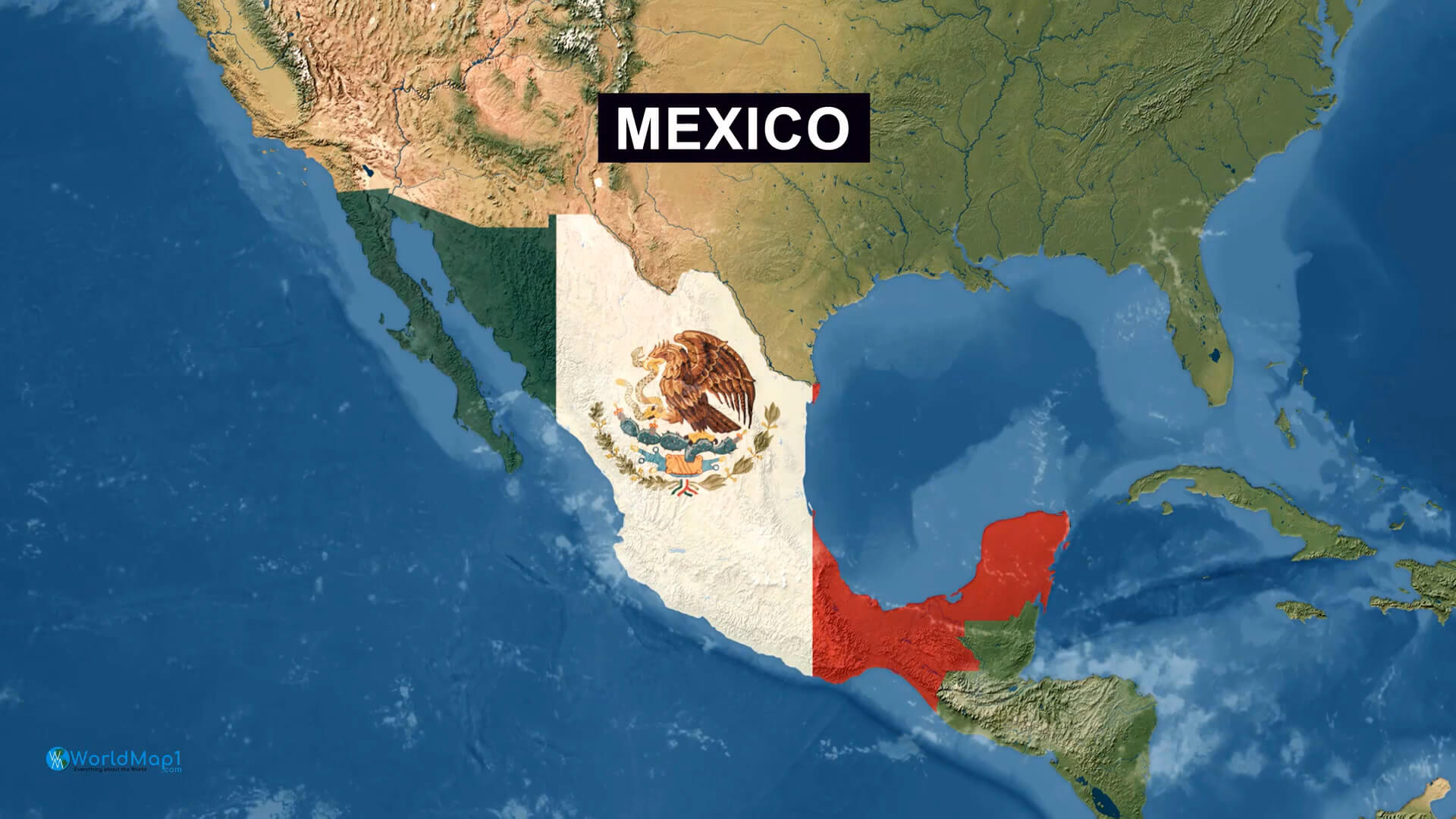 Mexico Map and US